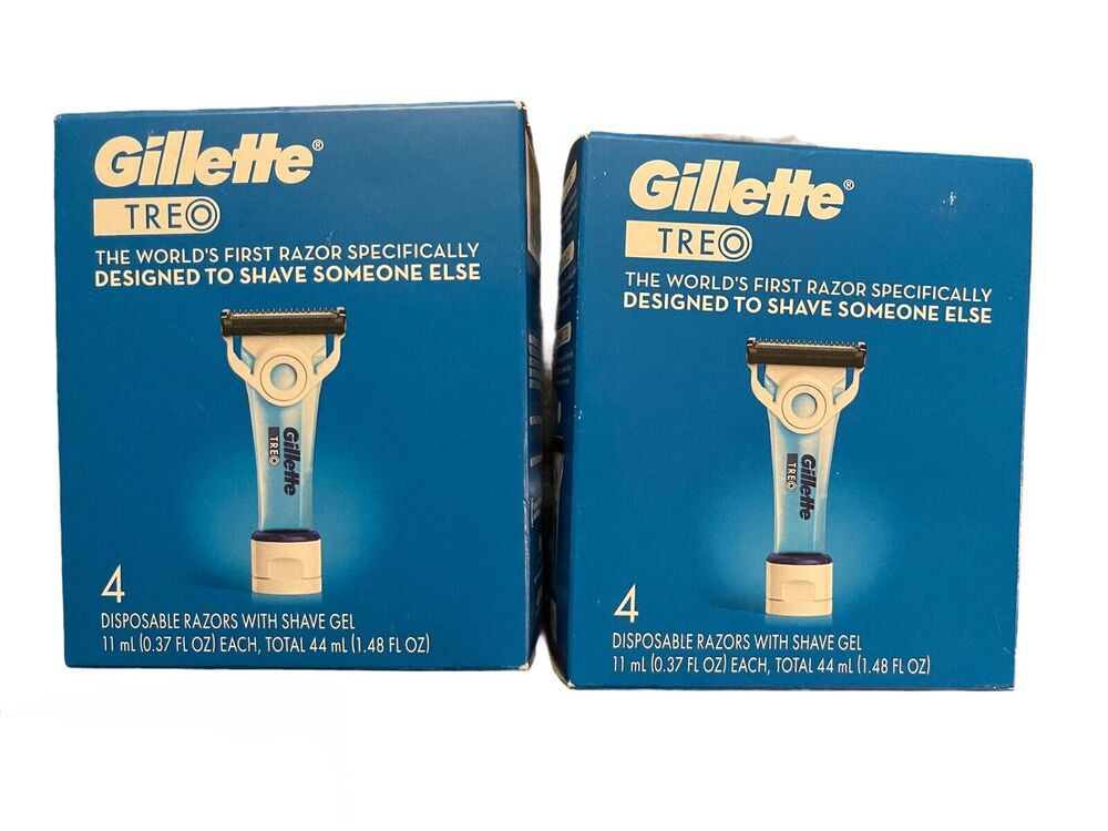 Gillette Razor & Shave 2 Treo Gel 0.37 FL OZ Travel Disposables Health & Beauty